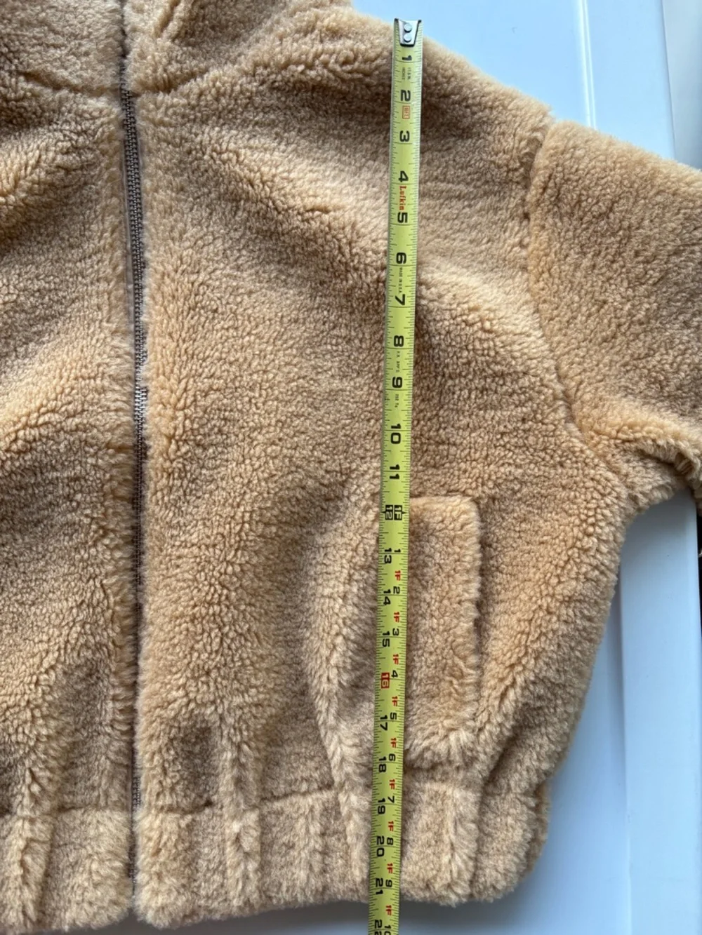 Free People Jacket Size S/M Get Cozy Teddy Sherpa Oversized Jacket Tan Brown - Picture 3 of 8